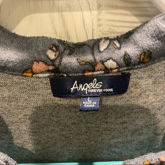 Womens Angel Half Zip 3/4 sleeve Sweater Size Large - Picture 3 of 7